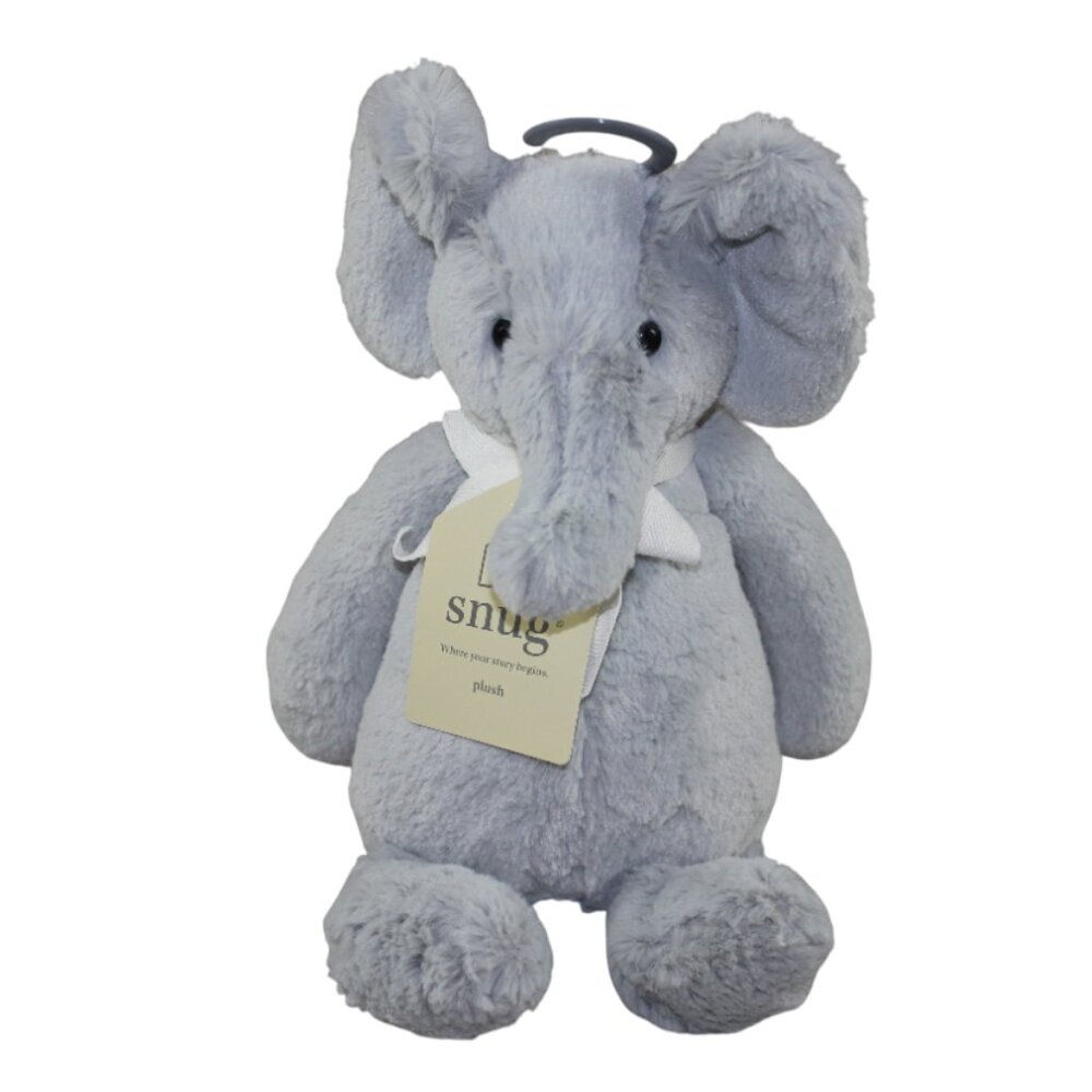 Snug Gray Elephant Plush Infant Toddler Stuffed Animal Toy 12" Soft Lovey NWT